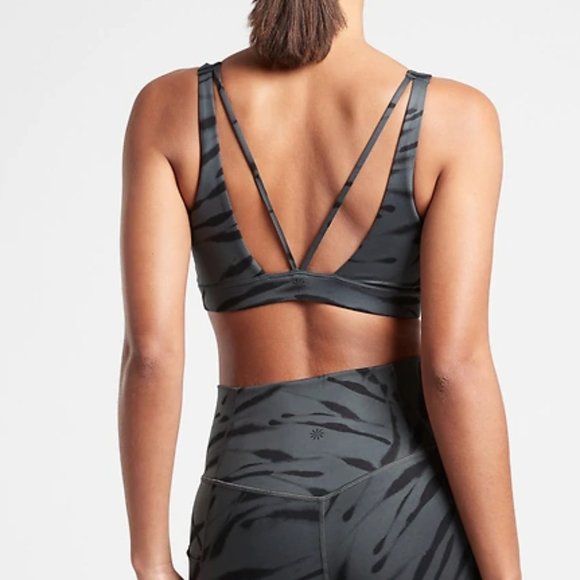 Athleta Other - NWOT Athleta Gray Zebra Exhale Printed Sports Bra